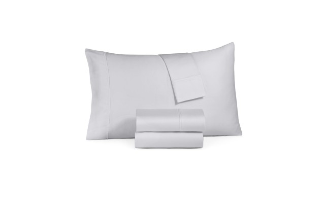  Haven Printed & Solid 350-Thread Count 4 Pc. Sheet Sets, Grey,Twin