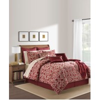 Sunham Huntington 14-Piece King Comforter Set, Red
