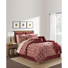 Sunham Huntington 14-Piece King Comforter Set, Red
