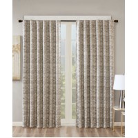 SunSmart Cassius 50″ x 95″ Marble Jacquard Total Blackout Window Panel, Silver, 50x95