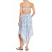  Pop Border Print Halter Dress Swim Cover-Up,, Navy, Medium