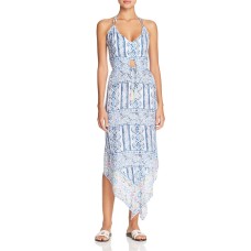 Surf Gypsy Pop Border Print Halter Dress Swim Cover-Up,