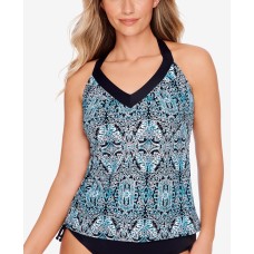 Swim Solutions Printed Ring-Back Tankini Top, Multi, 16