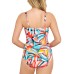  Shirred Tummy-Control One-Piece Swimsuit, Multi, 14