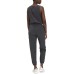  Women’s Never Stop Wearing Jumpsuit, Gray, Large
