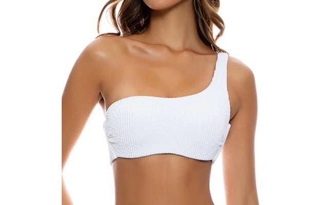 The Samira One-Shoulder Ribbed Bikini Top