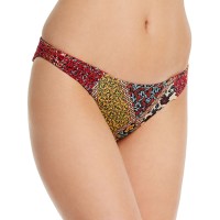 The Upside Poppy Clash Moss Printed Bikini Bottom, Large