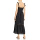  Embroidered Sleeveless Cover-Up Dress, X-Large, Black