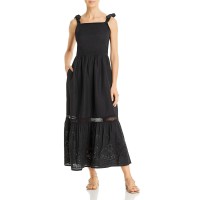 Tommy Bahama Embroidered Sleeveless Cover-Up Dress, X-Large, Black