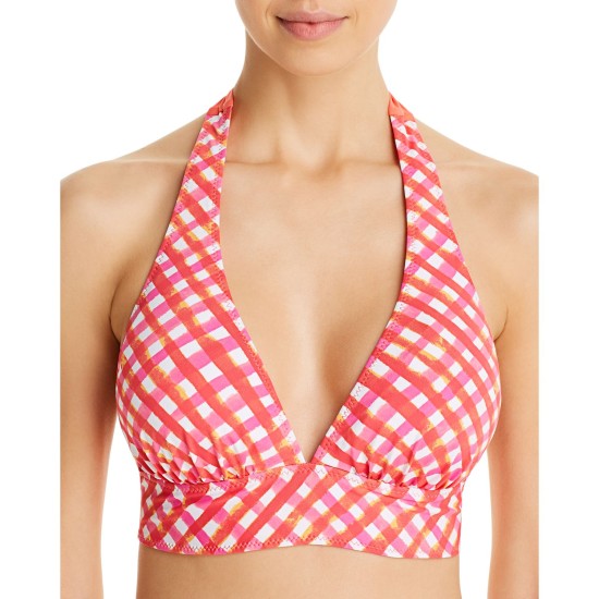 Tommy Bahama Reversible Halter Bikini Top, Medium, Pink