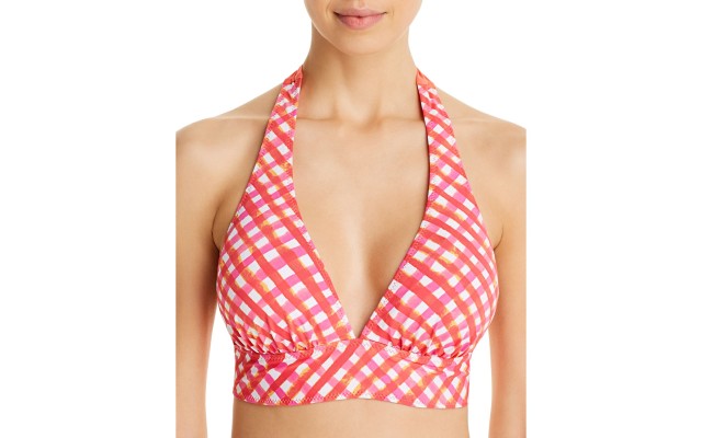 Tommy Bahama Reversible Halter Bikini Top, Medium, Pink