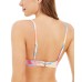  Tie-Dye Tie-Front Bikini Top, Large, Pink