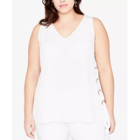 Trendy Plus Size Laced-Side Tank