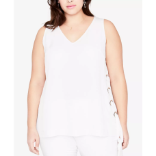 Trendy Plus Size Laced-Side Tank