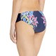  Women’s Standard Shirred Side Hipster Pant Bikini Swimsuit Bottom, Navy/Lotus Batik Print, 14