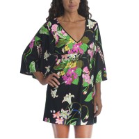 Trina Turk Women’s Standard V-Neck Tunic Dress, Multi, Small
