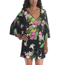 Trina Turk Women’s Standard V-Neck Tunic Dress, Multi, Small