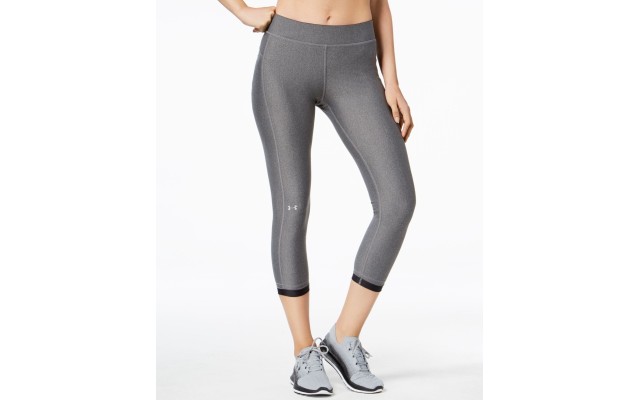  Women s HeatGear Armour Ankle Crop Leggings, Charcoal, X-Small