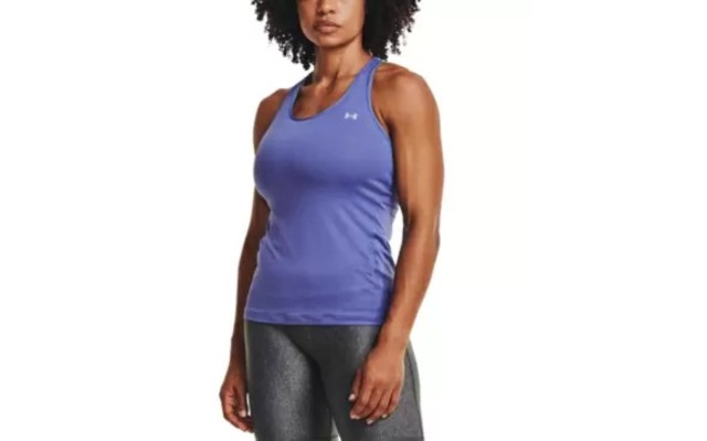  Women’s Fitted Racerback Tank Top, Purple, X-Small