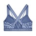 Women’s HeatGear Strappy-Back Low Impact Sports Bra, Blue, Medium