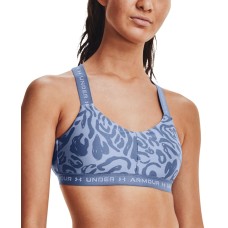 Under Armour Women’s HeatGear Strappy-Back Low Impact Sports Bra, Blue, Medium