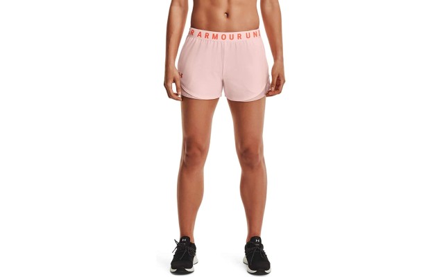  Women’s Play Up Shorts,Orange, Medium