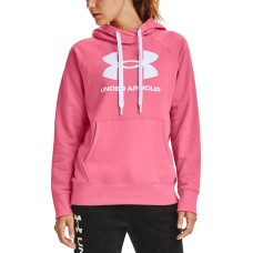 Under Armour Women’s Rival Fleece Logo Hoodie, Pink, Small