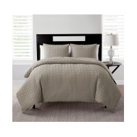 VCNY Home Nina Embossed Comforter Set, Tan, Twin XL