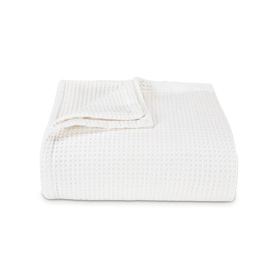  Waffleweave Blanket Bedding, White, Full/Queen