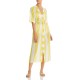 Verdelimon Striped Caftan Cover-up, Yellow Stripes, One-Size