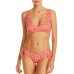  Womens Paisley Tie Front Swim Top, red, Red, X-Small