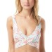  Printed Wrap Bikini Top Women's Swimsuit, Multi, Small