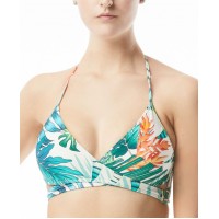 Vince Camuto Tropical-Print Wrap Bikini Top, X-Small, Multicolor