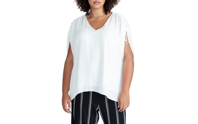 Women’s Ivory  Comet Top Plus Size, 2x, White