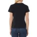  Ladies' Cotton Blend Tee, 3-pack, Black, Medium