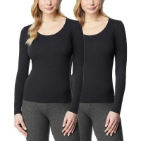 32 Degrees Ladies' Heat Tee, 2-pack, Black, Small