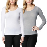 32 Degrees Ladies' Heat Tee, 2-pack, White, Large