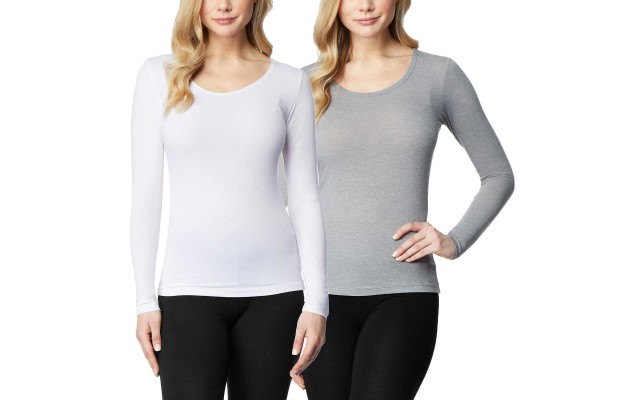  Ladies' Heat Tee, 2-pack, White, Large