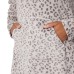  Ladies' Hooded Lounger, Gray, Small/Medium