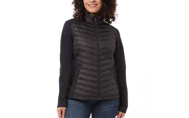  Ladies' Mixed Media Jacket, Black, X-Large