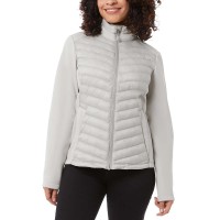 32 Degrees Ladies' Mixed Media Jacket, Gray, Large