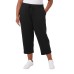  Ladies' Pull On Knit Capri, 2-pack, Black, Large