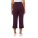  Ladies' Pull On Knit Capri, 2-pack, Purple, 2X