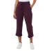  Ladies' Pull On Knit Capri, 2-pack, Purple, XX-Large