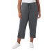  Ladies' Pull On Knit Capri, 2-pack, Black, Small