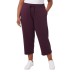  Ladies' Pull On Knit Capri, 2-pack, Purple, XX-Large