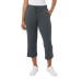  Ladies' Pull On Knit Capri, 2-pack, Black, Large