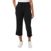  Ladies' Pull On Knit Capri, 2-pack, Black, Large