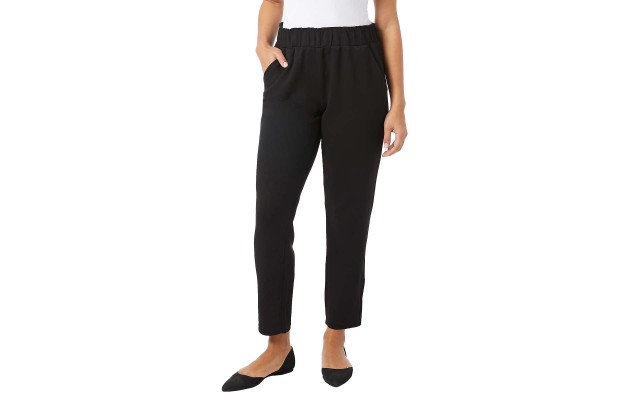  Ladies' Pull-On Knit Pant, Black, Large