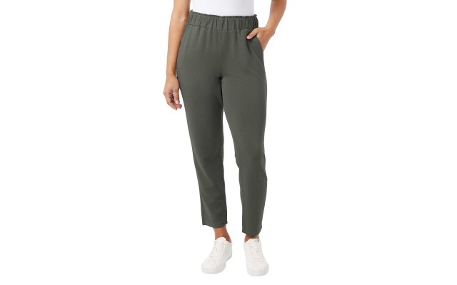  Ladies' Pull-On Knit Pant, Green, X-Large